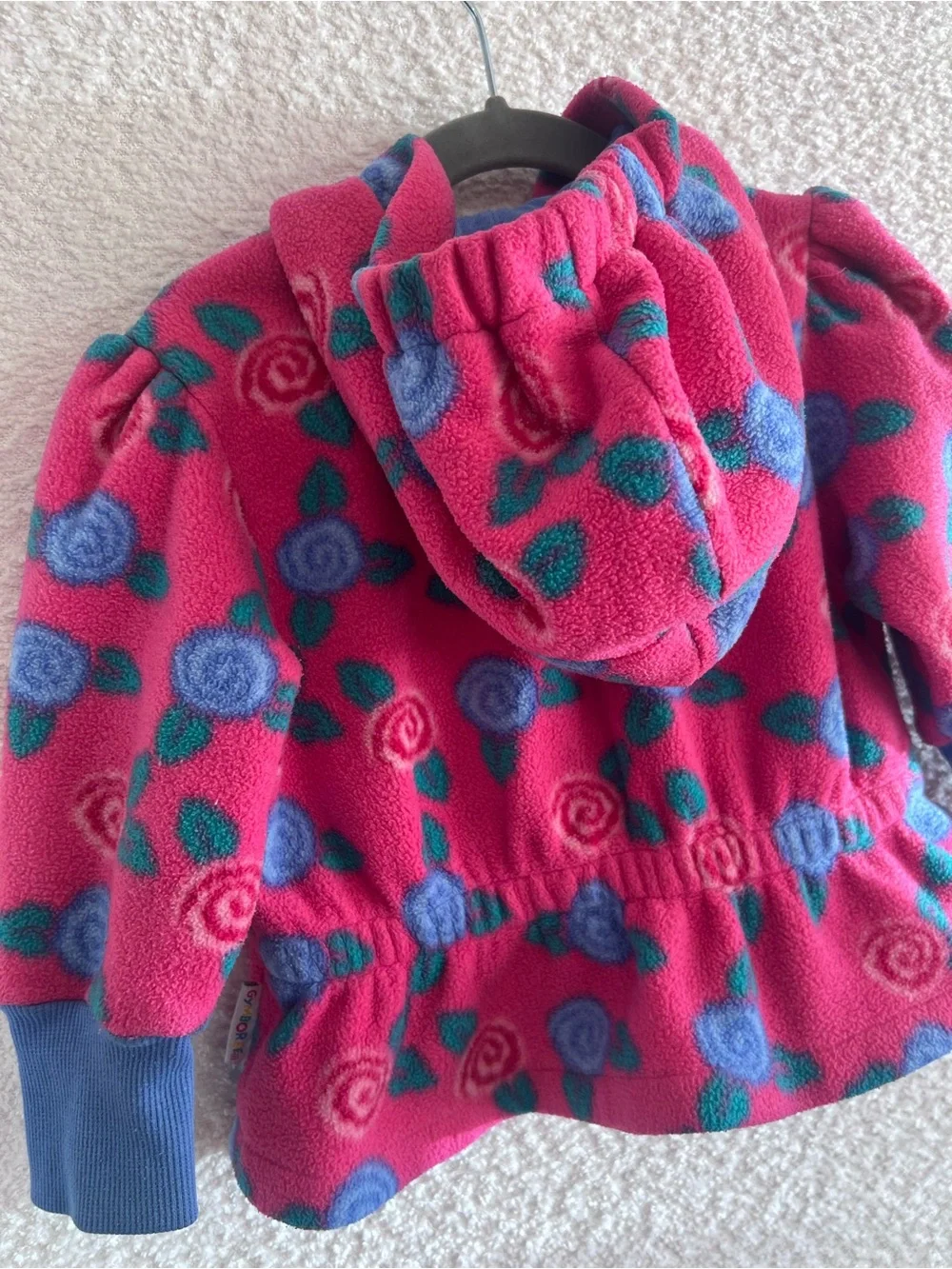 Gymboree Vintage Rainbow Tag Pink Fleece Jacket Hat Booties Bundle‎ Size 9-18 Mo